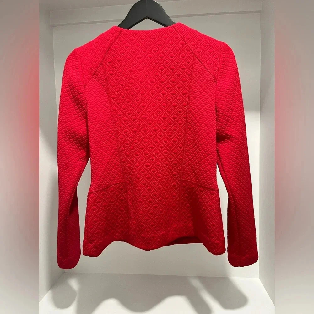 Chico’s quilted red buttoned blazer Size 0 XS - Picture 6 of 9